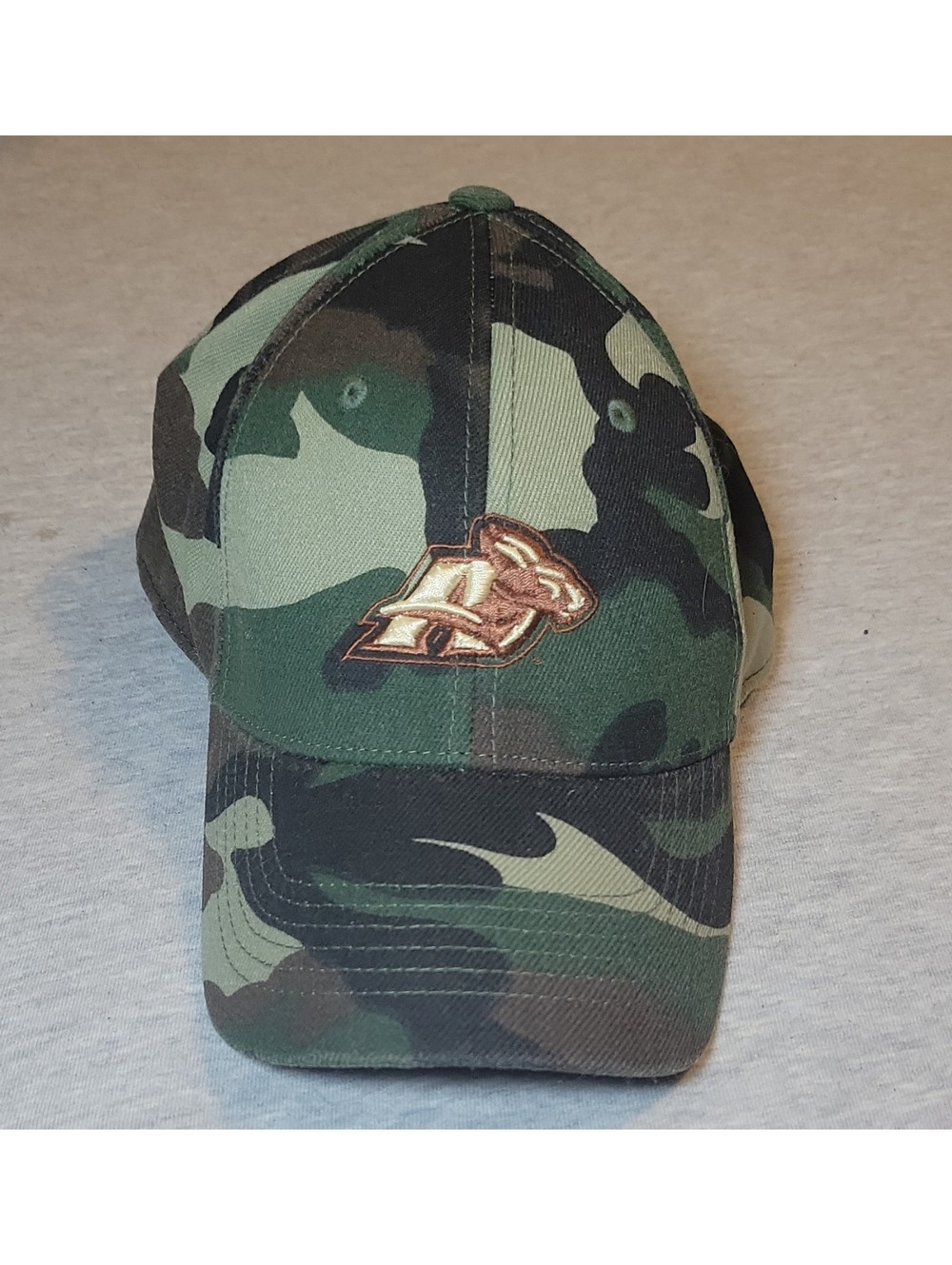 Top of the World Akron Zips NCAA Camo Cap Hat - Green Black, Officially Licensed